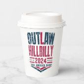 ヴィンテージ選挙ヒルビリー米国国旗 紙コップ (正面)