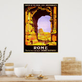 ヴィンテージ遺跡のイタリア旅行 ポスター (キッチン)