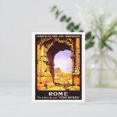 ヴィンテージ遺跡イタリア旅行ポスター ポストカード (スタンド正面)