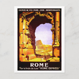 ヴィンテージ遺跡イタリア旅行ポスター ポストカード