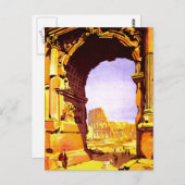 ヴィンテージ遺跡ローマのイタリア旅行ポスターポストカード ポストカード (正面/裏面)