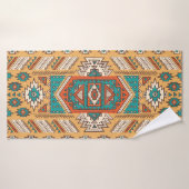 ヴィンテージ部族のシームレスなイラストレーションパターン バスタオル (バスタオル)
