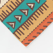 ヴィンテージ部族のシームレスなイラストレーションパターン フリースブランケット (角)