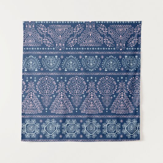 ヴィンテージ部族のメキシコヴィンテージ民族のシームレスなパット タペストリー (正面)