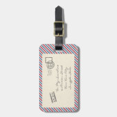 ヴィンテージ郵便はがき ラゲッジタグ (正面縦)