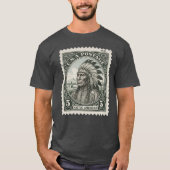 ヴィンテージ郵便切手先住民米国主任 Tシャツ (正面)