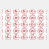 ヴィンテージ郵便切手包装紙シート ラッピングペーパーシート (正面)