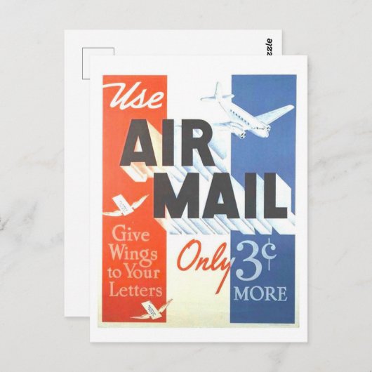 ヴィンテージ郵便広告はがき ポストカード (正面/裏面)