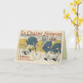 ヴィンテージ郵便料金案内カード – 自転車 カード (黄色い花)