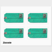 ヴィンテージ郵送ラベル（送料取消済） 長方形シール (シート)