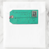 ヴィンテージ郵送ラベル（送料取消済） 長方形シール (バッグ)