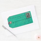 ヴィンテージ郵送ラベル（送料取消済） 長方形シール (封筒)