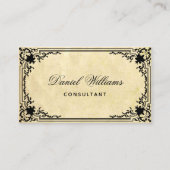 ヴィンテージ配布古い紙スエレガントクリプトQRコード 名刺 (正面)