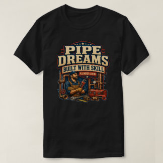 ヴィンテージ配管工の熟練工事業 Tシャツ