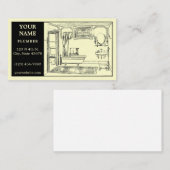 ヴィンテージ配管工テンプレート 名刺 (正面/裏面)