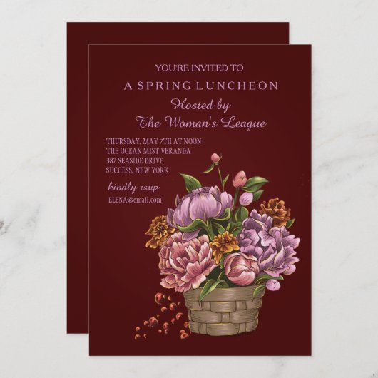 ヴィンテージ配置招待状 招待状 (正面/裏面)