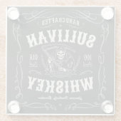 ヴィンテージ酒名旧死神ウイスキーを追加 ガラスコースター (裏面)