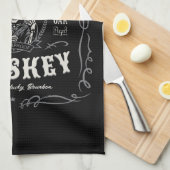 ヴィンテージ酒名旧死神ウイスキーを追加 キッチンタオル (四つ折り)