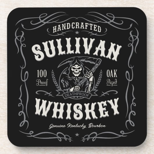 ヴィンテージ酒名旧死神ウイスキーを追加 コースター (正面)