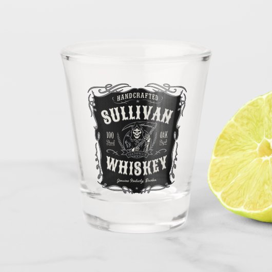 ヴィンテージ酒名旧死神ウイスキーを追加 ショットグラス (正面)