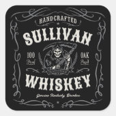 ヴィンテージ酒名旧死神ウイスキーを追加 スクエアシール (正面)