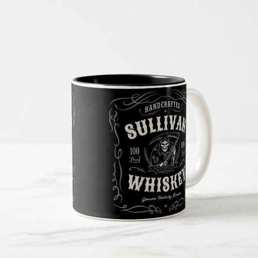 ヴィンテージ酒名旧死神ウイスキーを追加 ツートーンマグカップ (正面右)