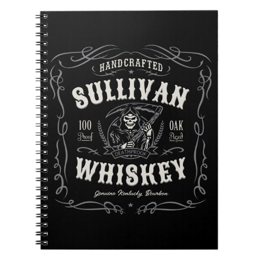 ヴィンテージ酒名旧死神ウイスキーを追加 ノートブック (正面)