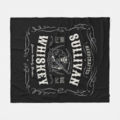 ヴィンテージ酒名旧死神ウイスキーを追加 フリースブランケット (正面(横))