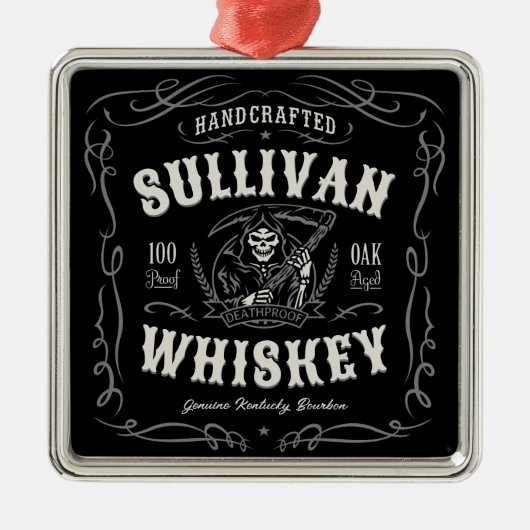 ヴィンテージ酒名旧死神ウイスキーを追加 メタルオーナメント (正面)