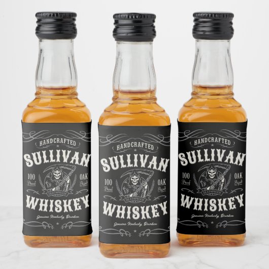 ヴィンテージ酒名旧死神ウイスキーを追加 リキュールボトルラベル (ボトル)