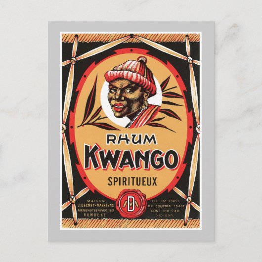 ヴィンテージ酒製品ラベル ポストカード (正面)