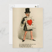 ヴィンテージ酢バレンタインデー ポストカード (正面/裏面)