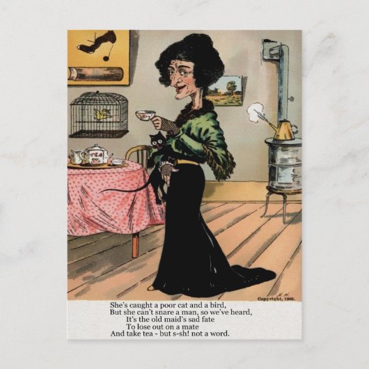 ヴィンテージ酢バレンタインデー ポストカード (正面)