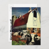 ヴィンテージ酪農牛、住所の変更 案内ポストカード (正面/裏面)