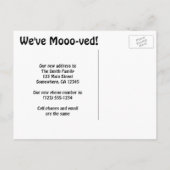 ヴィンテージ酪農牛、住所の変更 案内ポストカード (裏面)