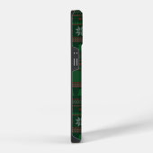 ヴィンテージ醜いクリスマスセーターグリーンモノグラム iPhoneケース (右側面)