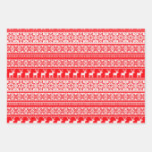 ヴィンテージ醜いクリスマスセーター北欧トナカイ ラッピングペーパーシート (正面3)