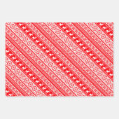 ヴィンテージ醜いクリスマスセーター北欧トナカイ ラッピングペーパーシート (正面)