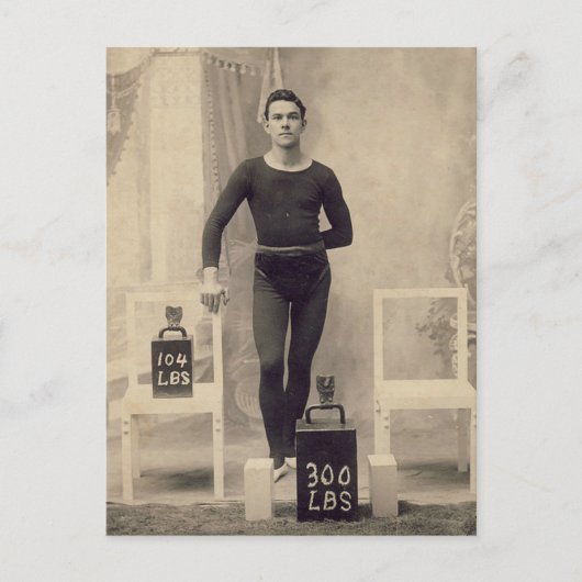 ヴィンテージ重量リフター ポストカード (正面)