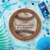 ヴィンテージ野パーソナライズされた球紙プレート ペーパープレート (パーティー)