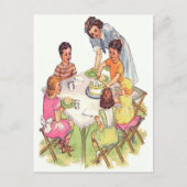 ヴィンテージ野外誕生日会 インビテーションポストカード (正面)