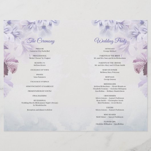 ヴィンテージ野春紫と青の花boho (裏面)