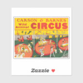 ヴィンテージ野獣サーカスのポスター シール (シート)