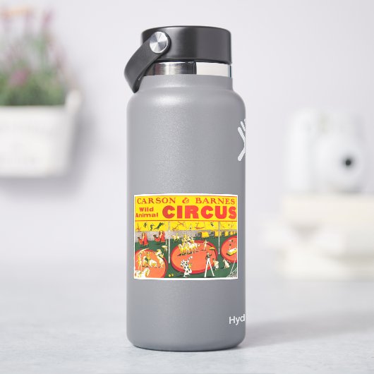 ヴィンテージ野獣サーカスのポスター シール (HydroFlask)
