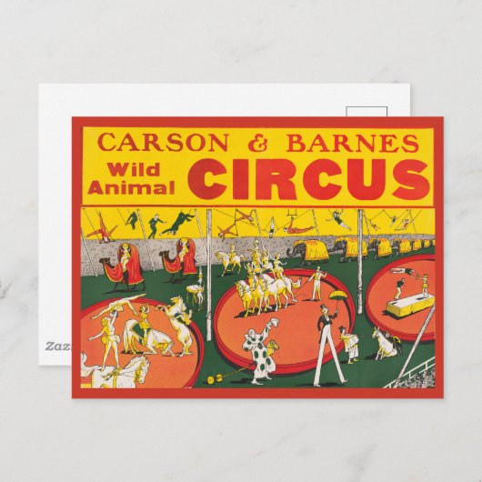 ヴィンテージ野獣サーカスのポスター ポストカード (正面/裏面)