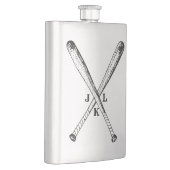 ヴィンテージ野球こうもりとモノグラム フラスク (右)