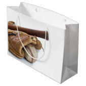 ヴィンテージ野球とこうもり ラージペーパーバッグ (裏面アングル)