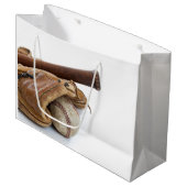 ヴィンテージ野球とこうもり ラージペーパーバッグ (正面アングル)