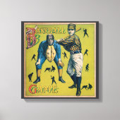 ヴィンテージ野球のホームゲーム選手 キャンバスプリント (正面)