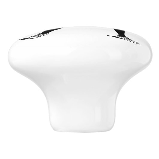 ヴィンテージ野球の引き出し引きノブのハンドルのスポーティ セラミックノブ (側面)